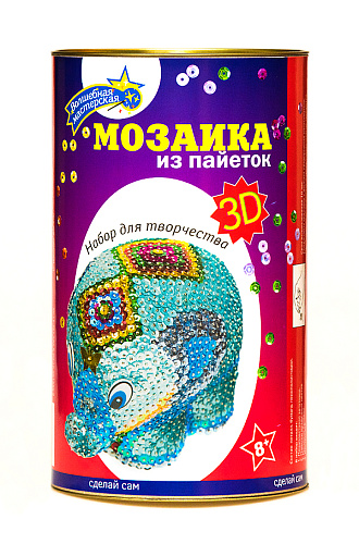 Мозаика из пайеток 3D &amp;quot;Слон&amp;quot;