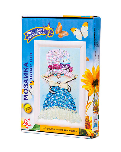 Мозаика из пайеток &amp;quot;Кошка&amp;quot;