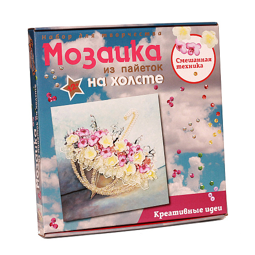 Мозаика из пайеток на холсте &amp;quot;Романтика дождя&amp;quot;