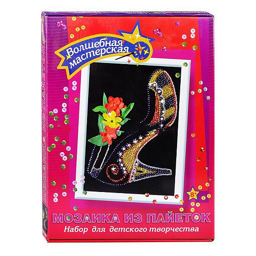 Мозаика из пайеток &amp;quot;Туфелька&amp;quot;