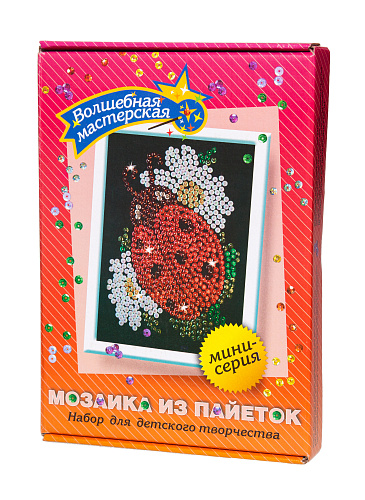 Мозаика из пайеток &amp;quot;Божья коровка&amp;quot;