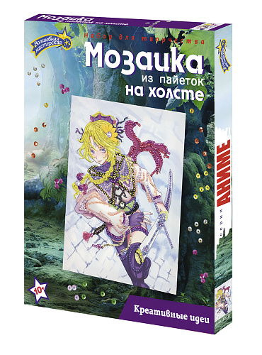 Мозаика из пайеток на холсте &amp;quot;Бегущая&amp;quot; аниме	